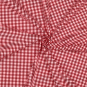 Cupon 25 cm - Material bumbac tesut yarn dyed - Vichy Red 2.7mm - Img 3