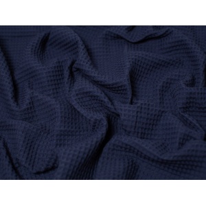 Cupon 30 cm - Tesatura din Bumbac Waffle - Indigo