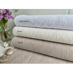Cupon 40 cm - Material 100% In Prespalat Stonewashed - Ivory - Img 3