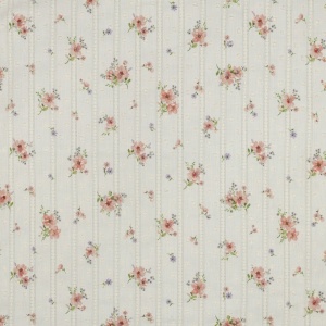 Cupon 45 cm - Voal de bumbac brodat dobby - Bouquet Ecru - Img 5