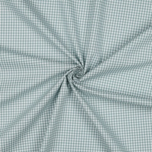 Cupon 90 cm - Material bumbac tesut yarn dyed carouri Vichy Old Green 2.7mm - Img 3