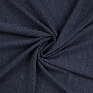 Jersey din lana merinos 100% – Navy Melange - cupon 45cm - Img 2