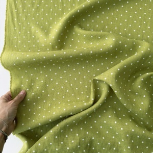 Material 100% In prespalat imprimat - Mini Dots Verde Lime - Img 4