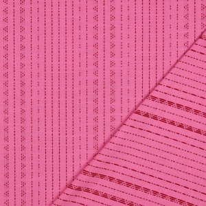 Material bumbac tesut yarn dyed - Dobby Fuchsia - Img 3