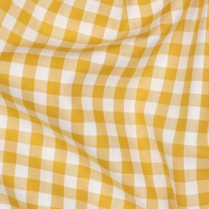 Material bumbac tesut yarn dyed - Vichy Ochre 10mm