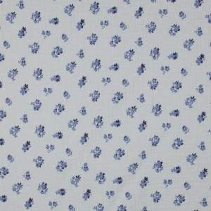Muselina Dobby imprimata - Blue Floral - Img 5