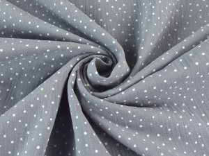 Muselina imprimata - Little Dots Grey - Img 2