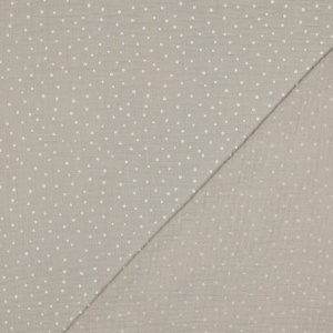 Muselina imprimata - Little Dots Light Sand - Img 3