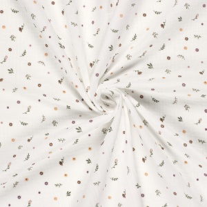 Muselina imprimata - Tiny Floral White - Img 2