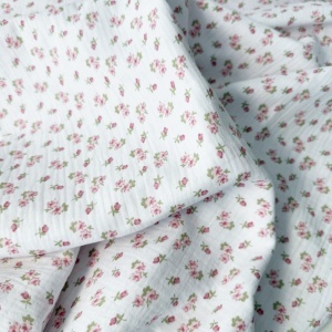 Muselina imprimata - Vintage floral White - Img 2