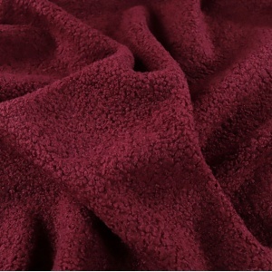 Plush Teddy Sherpa Boucle - Burgundy