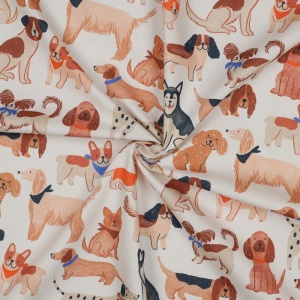 Poplin premium digital - Dogs White - Img 2