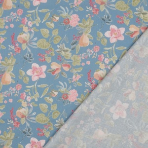Poplin premium digital - Flowers Pastel Blue - Img 3