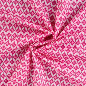Voal batist de bumbac - Enjoy Abstract Fuchsia - Img 2