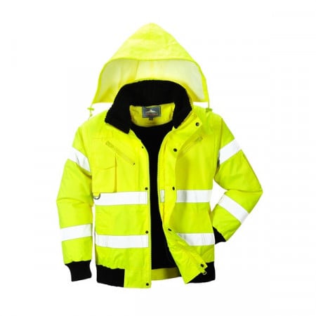 Jacheta de lucru bomber 3 in 1 galbena, rezistenta la apa