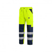 Pantaloni de lucru reflectorizanti rezistenti galben fluorescent - Img 1