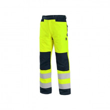 Pantaloni de lucru reflectorizanti usori galben fluorescent - Img 1