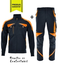 Costum de lucru: Pantaloni si Jachetea Portocaliu reflectorizant | Recomandat