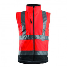 Jacheta softshell 2 in 1 rosu/albastru rezistenta la vant - Img 2