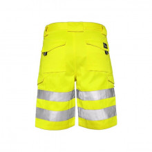 Pantaloni scurti de lucru, rezistenti galben fluorescent  - Img 4