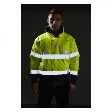 Geaca de iarna bomber 3 in 1 galbena cu blana - Img 3