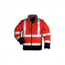 Jacheta softshell 2 in 1 rosu/albastru rezistenta la vant