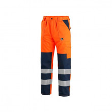 Pantaloni de lucru reflectorizanti rezistenti portocaliu fluorescent