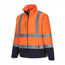 Jacheta toamna-primavara softshell portocaliu rezistent la apa - Img 1