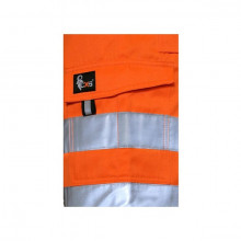 Pantaloni scurti de lucru, rezistenti portocaliu fluorescent  - Img 3