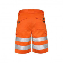 Pantaloni scurti de lucru, rezistenti portocaliu fluorescent  - Img 4