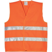 Vesta orange-fluo cu dungi reflectorizante