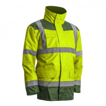 Geaca de iarna galben/verde 4 in 1 impermeabilizata