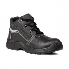 Bocanci de protectie santier S1P din piele cu dunga reflectorizanta | Recomandat