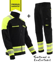 Costum de lucru reflectorizant: Pantaloni si Jacheta | Recomandat
