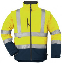 Geaca softshell cu dungi reflectorizante impermeabila