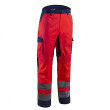 Pantaloni de lucru rezistenti rosu fluorescent