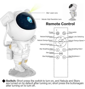 Lampă Proiector Galaxy în Formă de Astronaut – Efecte Stelare - Img 2