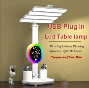 Lampă Smart cu Ceas Digital și Iluminare RGB – Control Tactil - Img 6