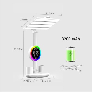 Lampă Smart cu Ceas Digital și Iluminare RGB – Control Tactil - Img 3