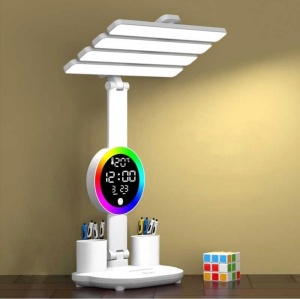 Lampă Smart cu Ceas Digital și Iluminare RGB – Control Tactil