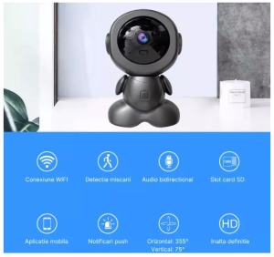 Camera Baby WiFi, Microfon, Infrarosu, Detectie Miscare - Img 4