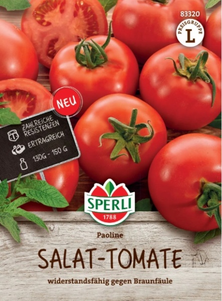 Paoline F1 (5 seminte) rosii nedeterminate pentru salate, gust aromat, randament ridicat, Sperli