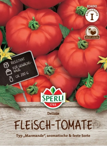 Delizia F1 (10 seminte) rosii nedeterminate tip Marmande, productie ridicata, gust delicios, Sperli