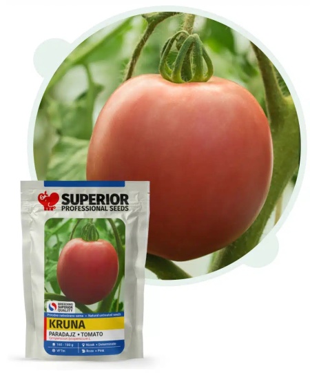 Kruna (3000 seminte) de tomate timpurii determinate roze pentru camp, Superior Serbia