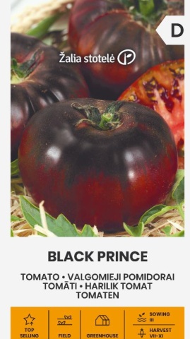Black Prince (60 seminte) rosii negre soi stravechi culoarea mahon inchis, Seklos - Img 2