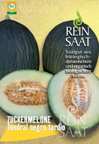 Tendral negro tardio BIO (15 seminte) pepene galben coaja verde inchis, miez verde deschis, aroma exceptionala, ReinSaat - Img 3