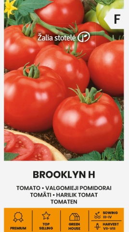 Brooklyn F1 (10 seminte) rosii semitimpurii cu fructe carnoase, delicioase, de culoare rosie aprinsa, Seklos