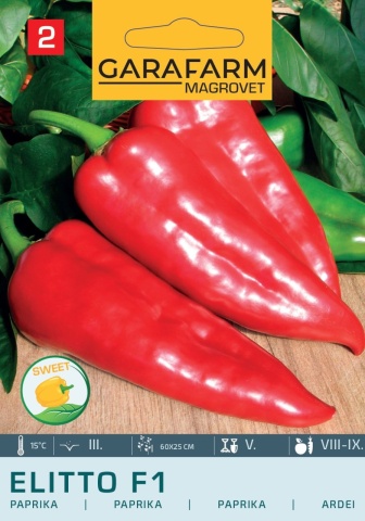 Elitto F1 (40 seminte), hibrid ardei capia, crestere nedeterminata, fructe rosii, GaraFarm