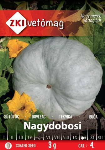 Dovleac de copt Nagydobosi (12 seminte) de dovleac rotund gri deschis, ZKI