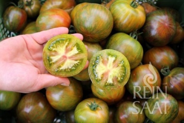 Kalypso BIO (25 seminte) tomate tigrate cu rosu-maroniu si verde, suculente, aciditate scazuta, aroma proaspata, ReinSaat - Img 6